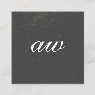 Elegant Texture Monogram Square Business Card