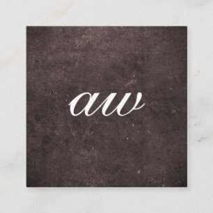 Elegant Texture Monogram Square Business Card