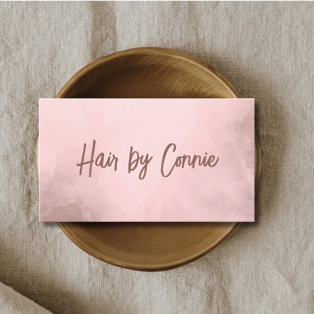 Elegant Texture Pastel Stylish Hair Stylist Business Card (Creator Uploaded)