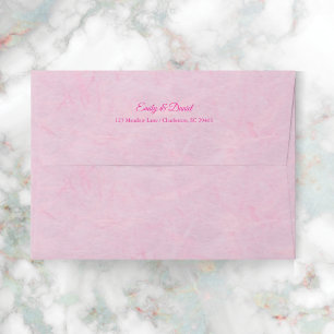 Elegant Textured Blush Pink Wedding Envelope