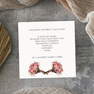 Elegant Textured Minimal I’m sorry apology Card