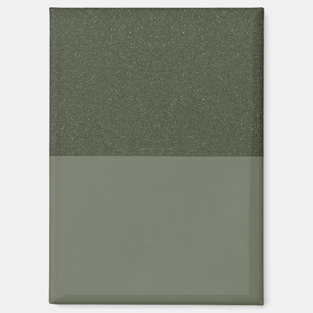 Elegant Textured Moss Green Magnet – Customisable (Front)
