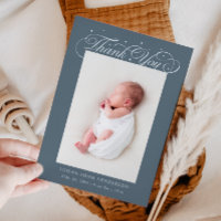 Elegant Thank You Calligraphy Slate Birth