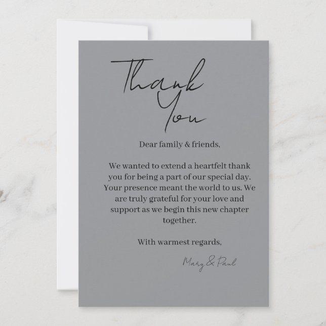 Elegant Thank You Card (Front)