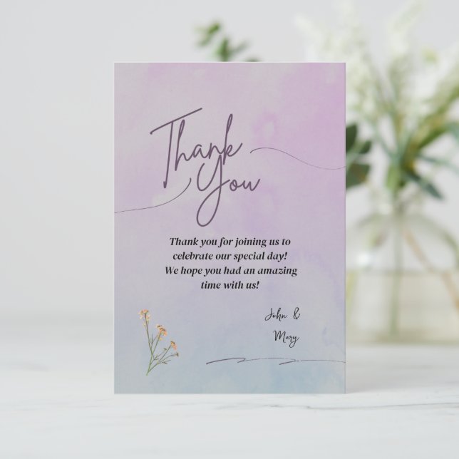 ELEGANT Thank you card (Standing Front)