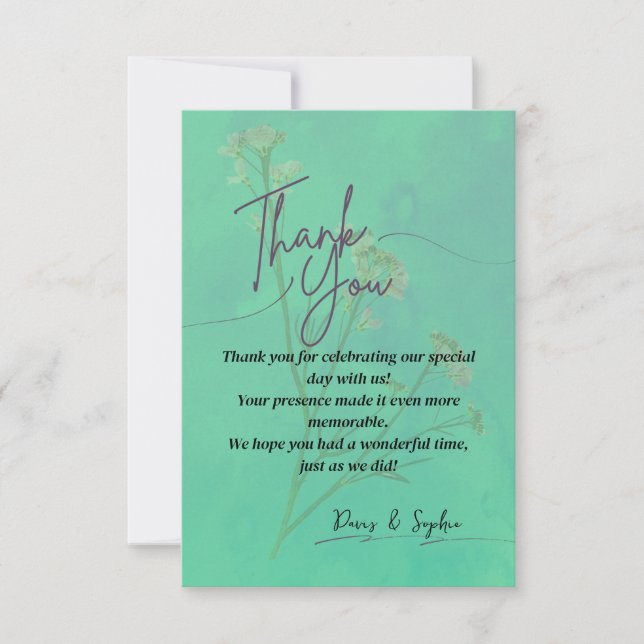 Elegant Thank You Card (Front)