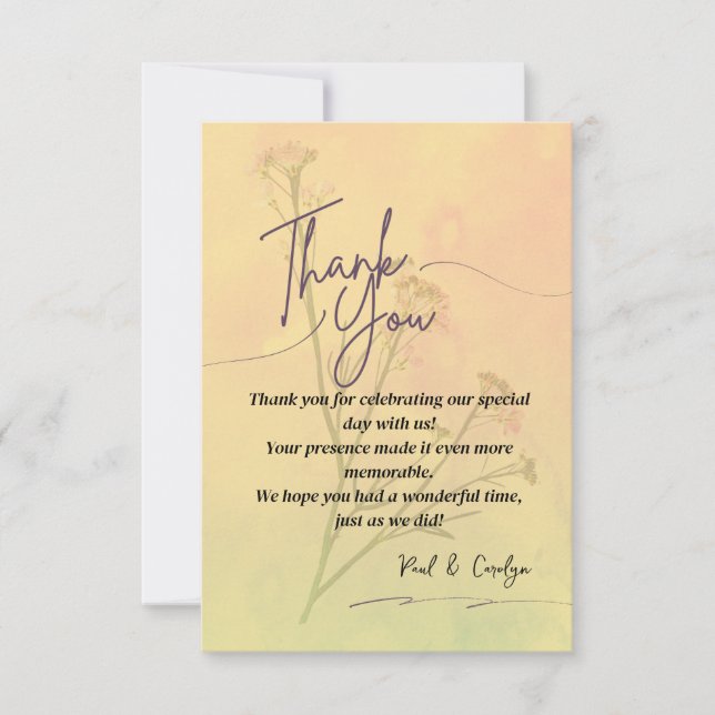 Elegant Thank You Card (Front)