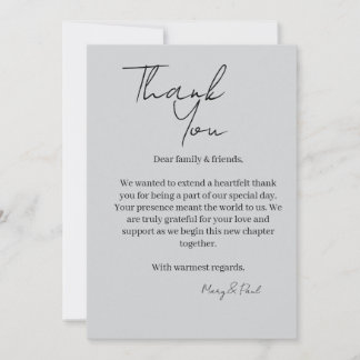Elegant Thank You Card