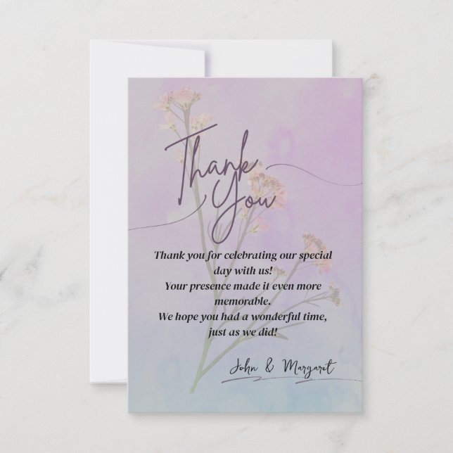Elegant Thank You Card (Front)