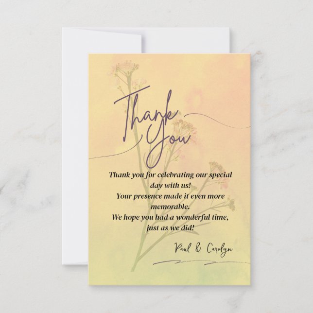 Elegant Thank You Card (Front)