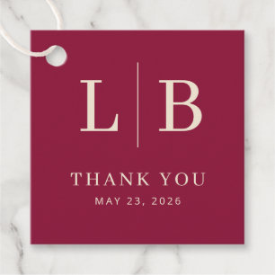 Elegant Thank You Card Favour Tags