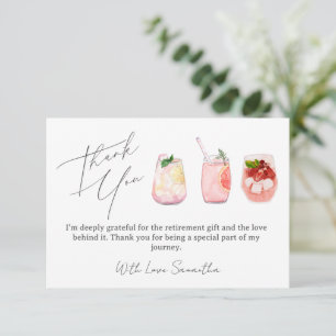 Elegant Thank You Card For Retirement Gifts