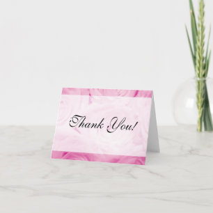 Elegant Thank you card for weddings   Pink roses
