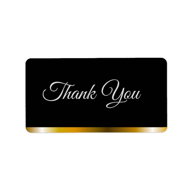 Elegant Thank you card Label (Front)