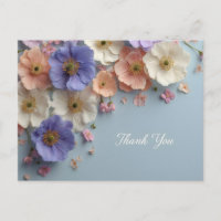 Elegant Thank You Design with a Pastel Arrangement
