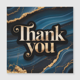 Elegant Thank You Design with Blue and Gold