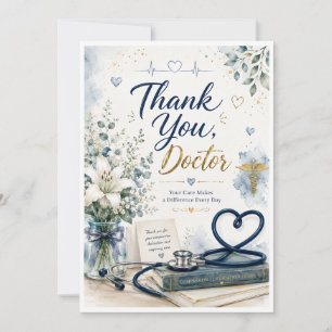 Elegant Thank You Doctor Appreciation Card