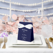 Elegant Thank You Favour Navy White Chic Wedding