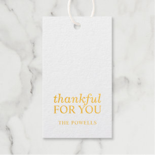 Elegant Thank You Gold Gift Tags