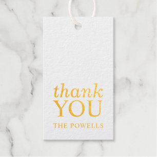 Elegant Thank You Gold Gift Tags