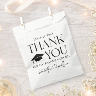 Elegant Thank You Graduation Party Favour Bags