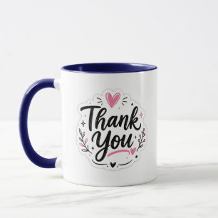 Elegant Thank You Mug Beautiful Appreciation Gift