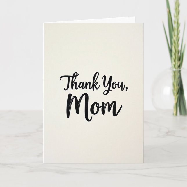 Elegant Thank You Mum Card (Front)