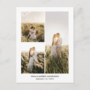 Elegant Thank You Script Photo Collage Postcard