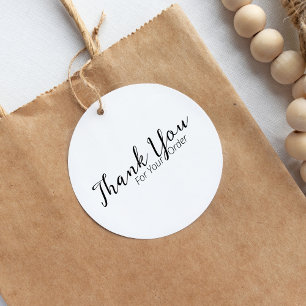 Elegant Thank you Typography Handmade Homemade  Rubber Stamp