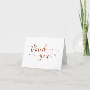 Elegant Thank You w/ Faux Copper Foil Script