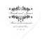 Elegant Thank You Wedding Favour Stickers Heart