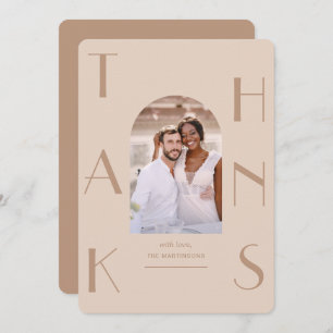 Elegant Thanks Photo Wedding Thank You Card