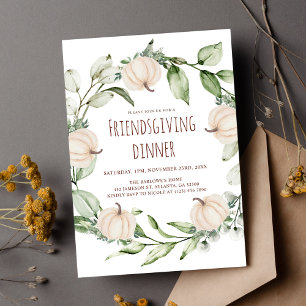Elegant Thanksgiving Dinner Friendsgiving Feast Invitation