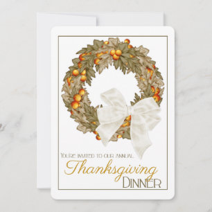 Elegant Thanksgiving Dinner Party Invitation 11