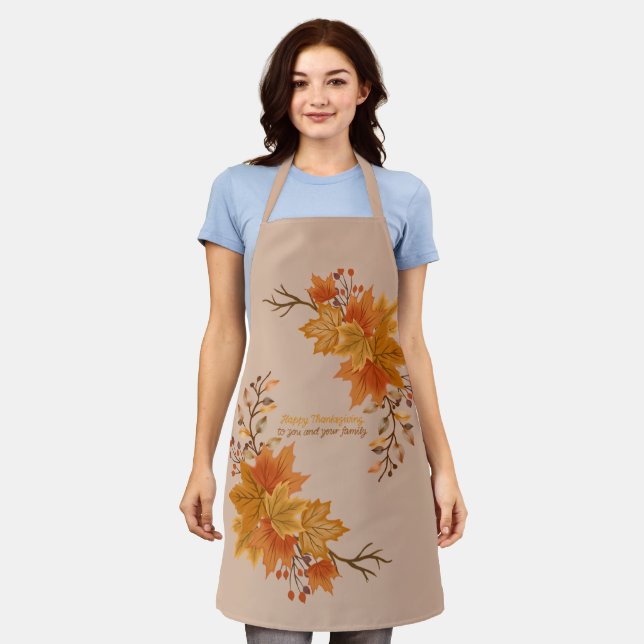Elegant Thanksgiving Entertaining Apron (Worn)