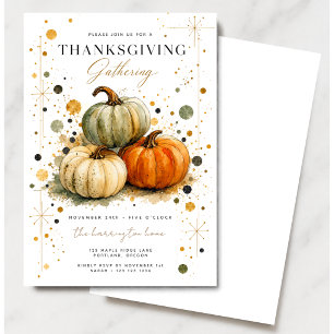 Elegant Thanksgiving Gathering Invitation