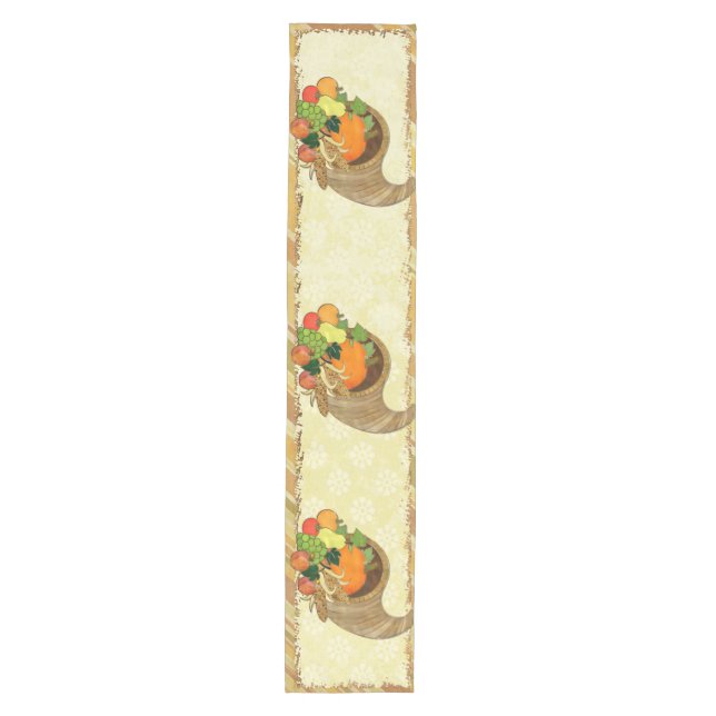 Elegant Thanksgiving Mixed Media DINING ROOM Medium Table Runner (Front)