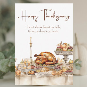 Elegant Thanksgiving Table Happy Thanksgiving Holiday Card