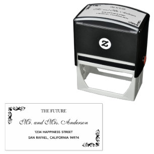 Elegant The Future Mr and Mrs Self-inking Stamp