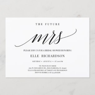 Elegant the future mrs bridal shower invitation