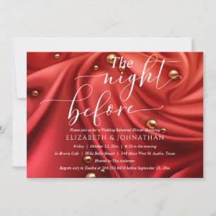 Elegant The Night Before Rehearsal Dinner Invitation