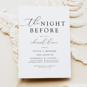 Elegant The Night Before Rehearsal Dinner Invitation