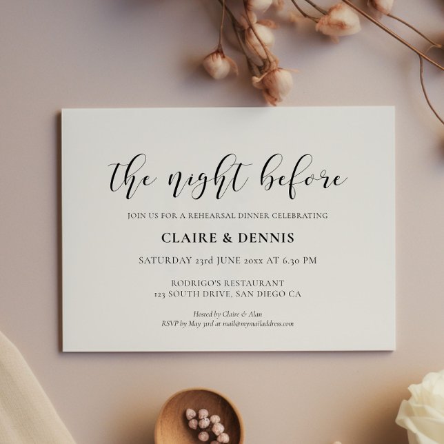 Elegant The night before rehearsal dinner Invitation (Creator Uploaded)