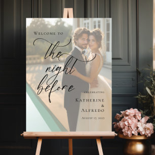 Elegant The Night Before Rehearsal photo welcome Poster