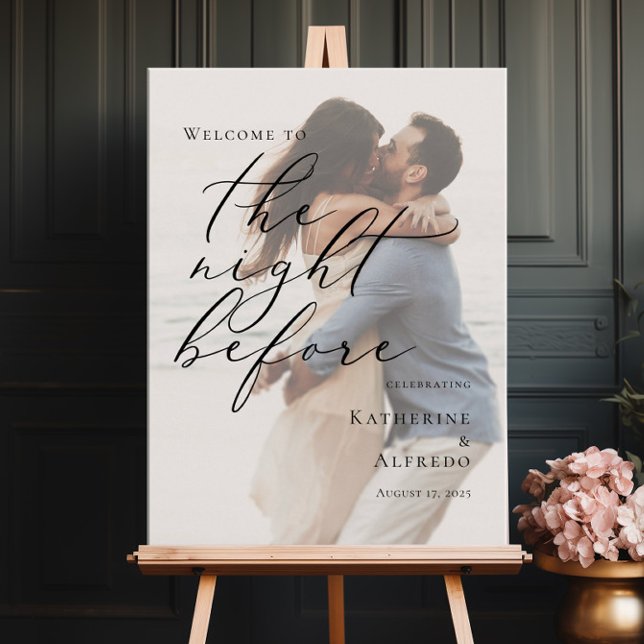 Elegant The Night Before Rehearsal photo welcome Poster (Creator Uploaded)