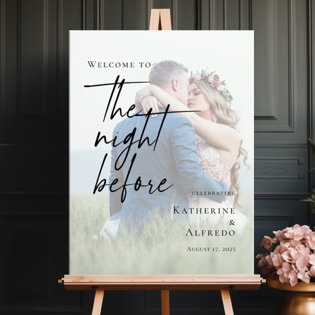 Elegant The Night Before Rehearsal photo welcome Poster (Creator Uploaded)