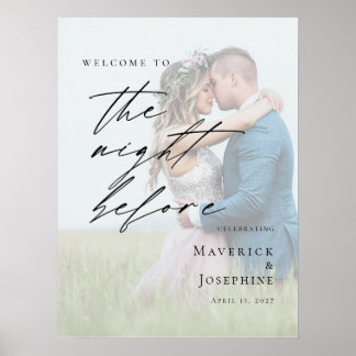 Elegant The Night Before Rehearsal photo welcome Poster