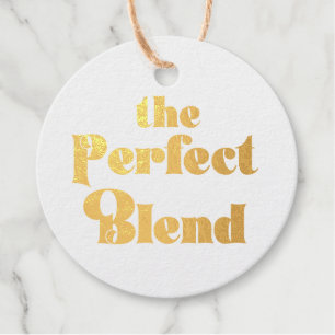 Elegant "The Perfect Blend" Wedding Photo Favour Tags