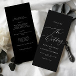 Elegant The Wedding Modern Calligraphy Wedding Programme<br><div class="desc">Elegant The Wedding Modern Calligraphy Wedding Program</div>