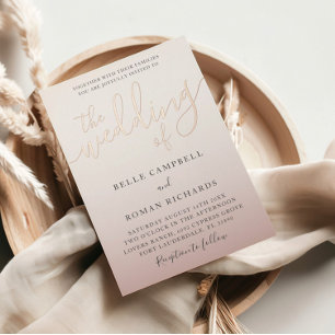 Elegant The Wedding Of  Rose Gold Calligraphy 